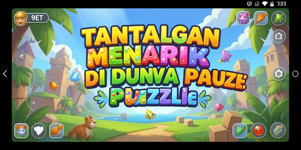Screenshot dari gameplay 9ET yang penuh aksi teka-teki.