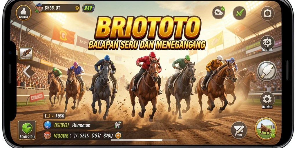 Tampilan seru dari gameplay balapan BRIOTOTO.