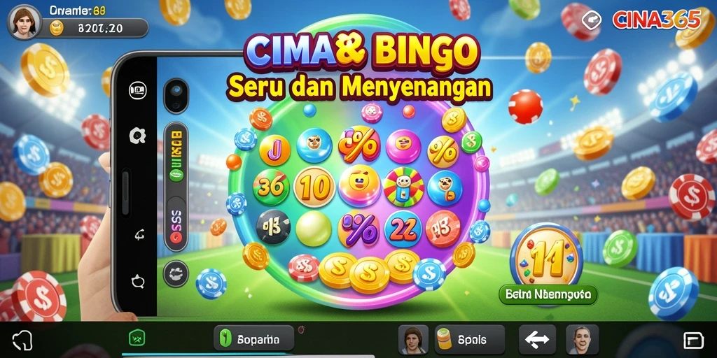 Screenshot gameplay CINA365 yang menampilkan keseruan bermain Bingo.