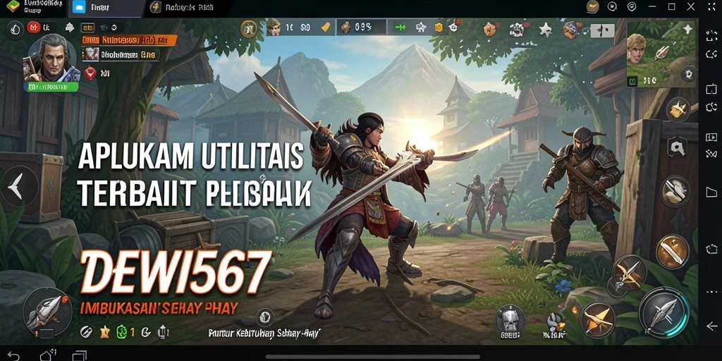 Tampilan utama DEWI567 menampilkan fitur pengingat dan statistik penggunaan.