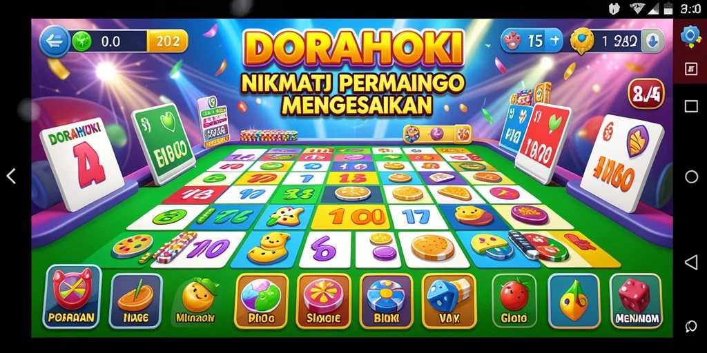 Screenshot DORAHOKI menampilkan gameplay Bingo yang seru dan interaktif.