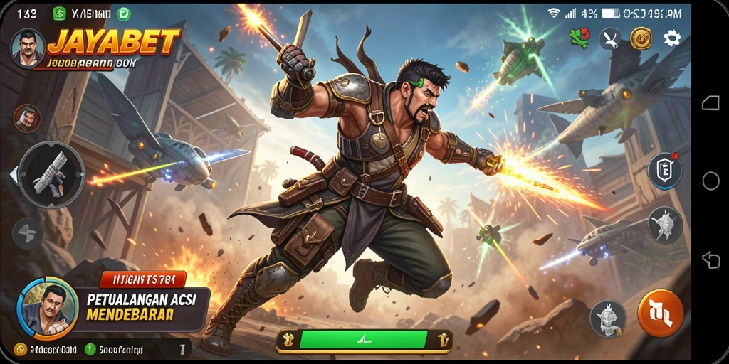 Screenshot gameplay JAYABET yang memperlihatkan aksi mendebarkan.