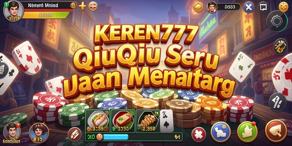 Gameplay seru KEREN777 yang menampilkan aksi QiuQiu.