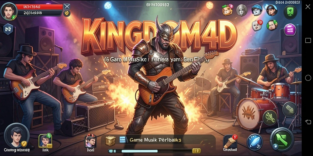 Gameplay KINGDOM4D yang menarik dengan irama musik yang menggugah semangat.