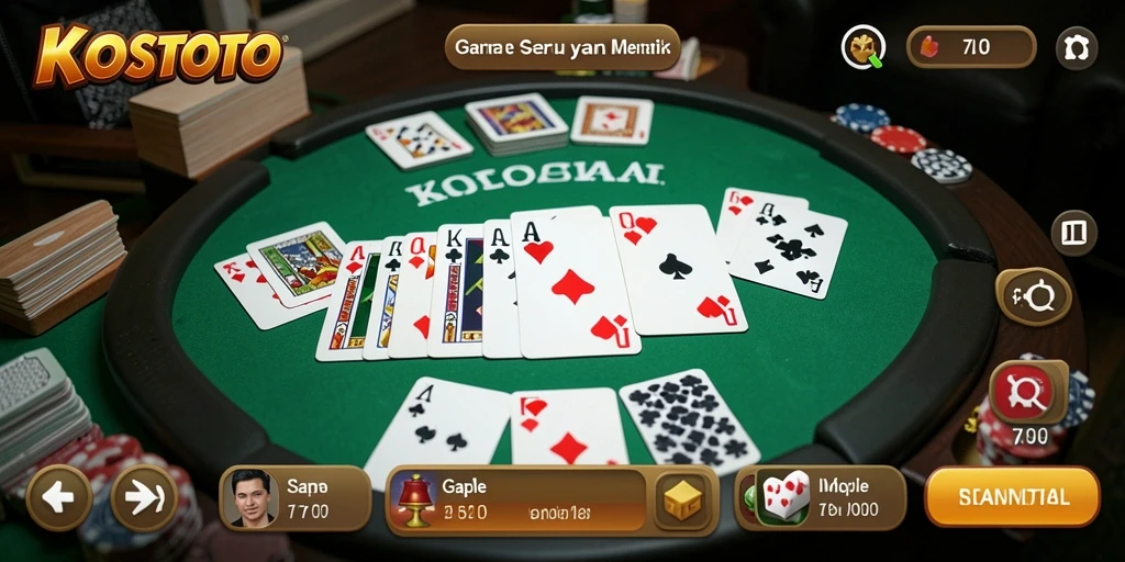 Tampilan gameplay KOSTOTO yang seru dan interaktif.