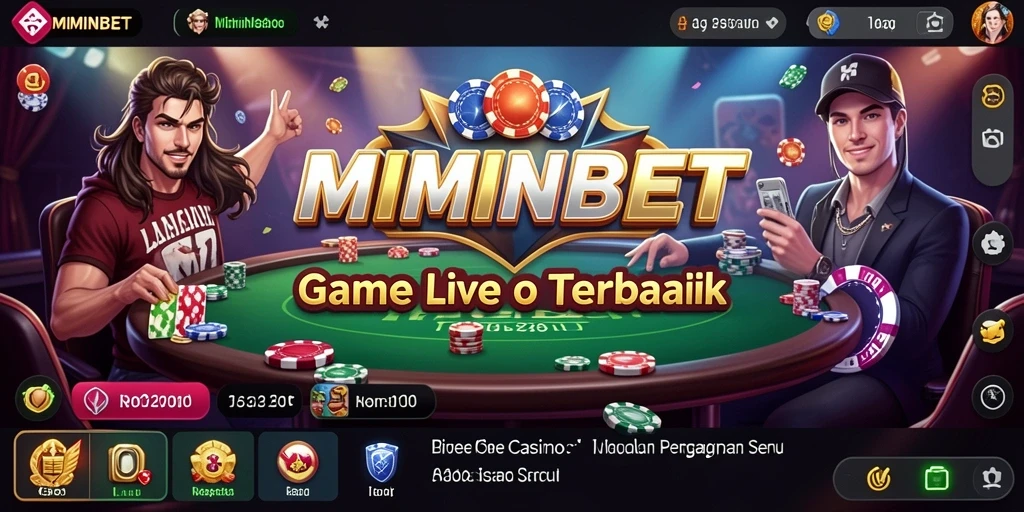 Gameplay Live Casino MIMINBET dengan dealer profesional dan atmosfer kasino yang nyata.