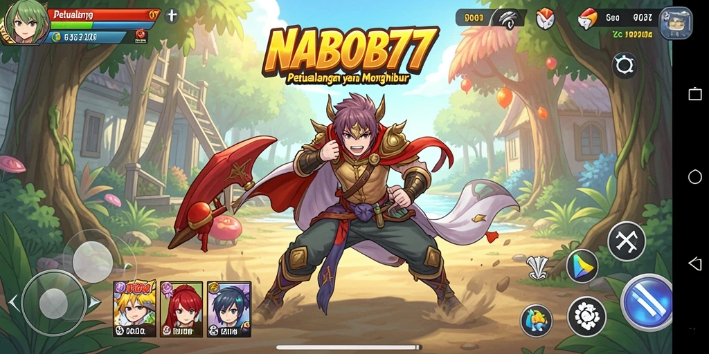 Tangkapan layar NABOB77 menunjukkan aksi seru dan karakter anime yang menarik.