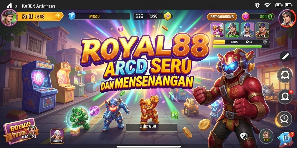 Screenshot ROYAL88 menampilkan aksi seru gameplay arcade yang mengasyikkan.