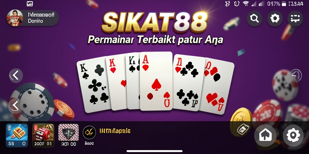 Tampilan gameplay seru SIKAT88 dengan pemain yang berkompetisi dalam Domino.