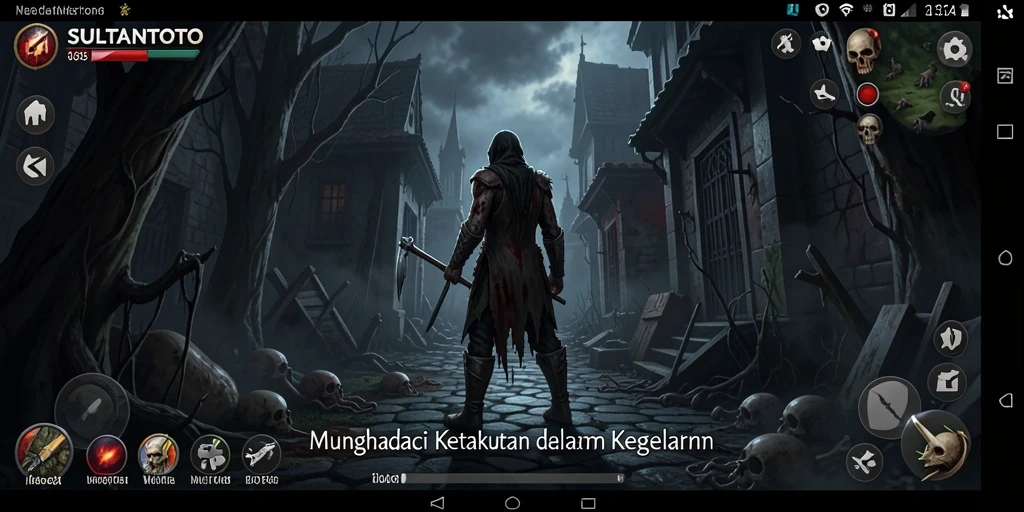 Screenshot SULTANTOTO menampilkan suasana menyeramkan dan mencekam.
