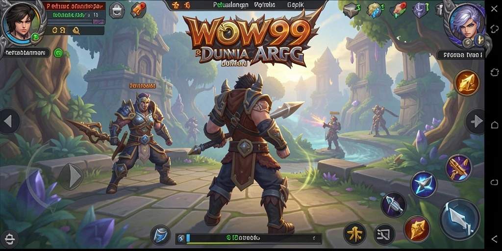 Tangkapan layar utama WOW99 menunjukkan aksi epik dalam pertempuran ARPG.