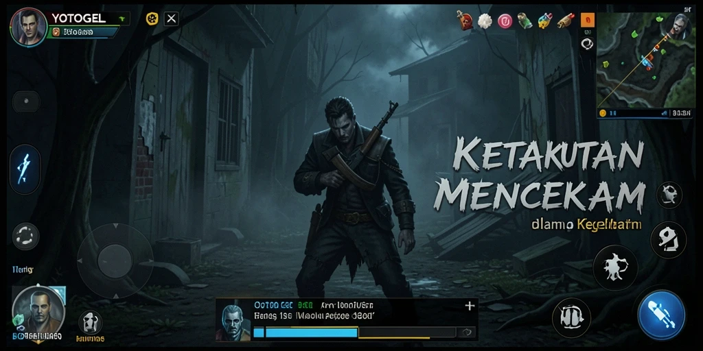 Gambar gameplay YOTOGEL yang menampilkan suasana horror yang mencekam.